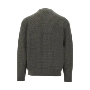 Online Jacquard wool crewneck sweater Knitwear