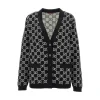 Clearance Jacquard wool reversible cardigan Knitwear