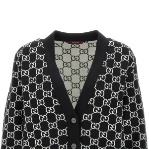 Clearance Jacquard wool reversible cardigan Knitwear