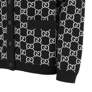 Clearance Jacquard wool reversible cardigan Knitwear