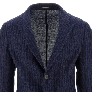 Discount Jacquard wool single-breasted jacket Jackets