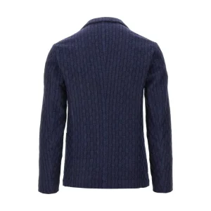 Discount Jacquard wool single-breasted jacket Jackets