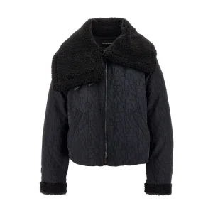 Online Jacquard wool-blend jacket with Teddy collar Jackets