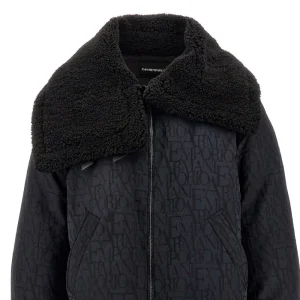 Online Jacquard wool-blend jacket with Teddy collar Jackets