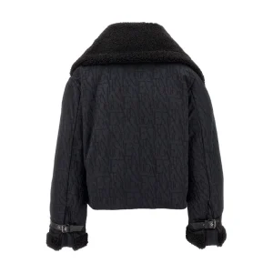 Online Jacquard wool-blend jacket with Teddy collar Jackets