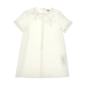 New Jersey mini dress with flowers details Kids Clothing