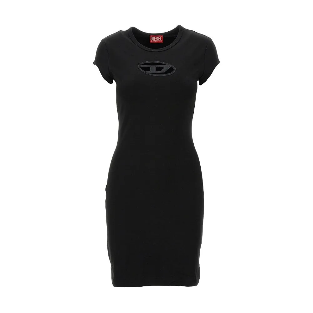 jersey_mini_dress_with_ov_0.webp Clearance Jersey mini dress with Oval D inlay Dresses