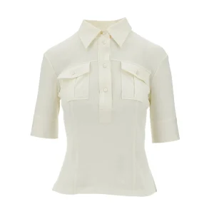 Clearance Jersey polo shirt with patch pockets Tops