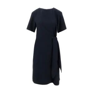 Best Knee-kength dress with side knot Dresses