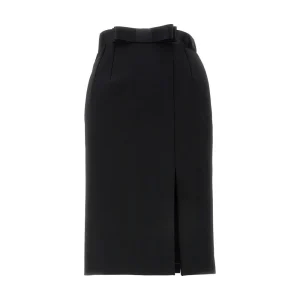 Sale Knee-length skirt with side split Skirts
