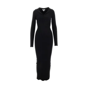 Outlet Knitted hooded long dress Dresses