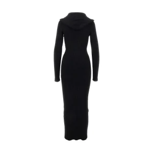 Outlet Knitted hooded long dress Dresses