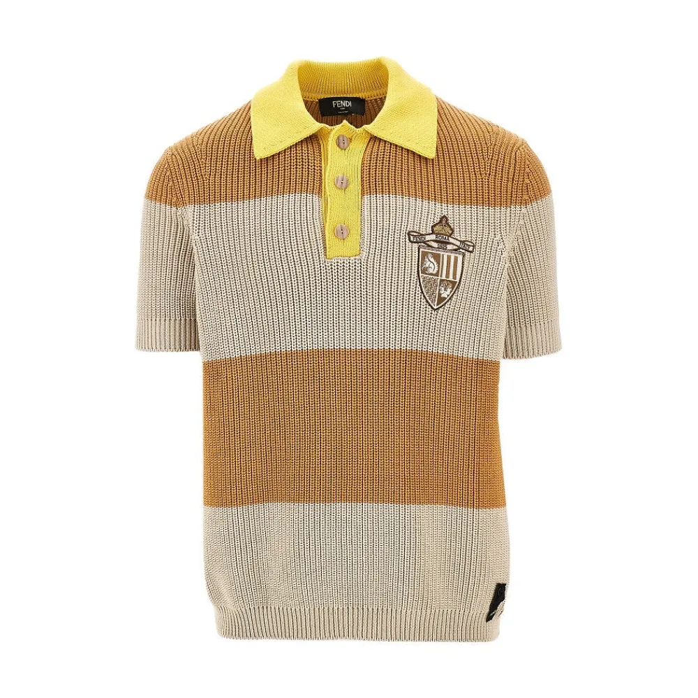 knitted_polo_shirt_with_f_0.webp Best Knitted polo shirt with Club crest Knitwear
