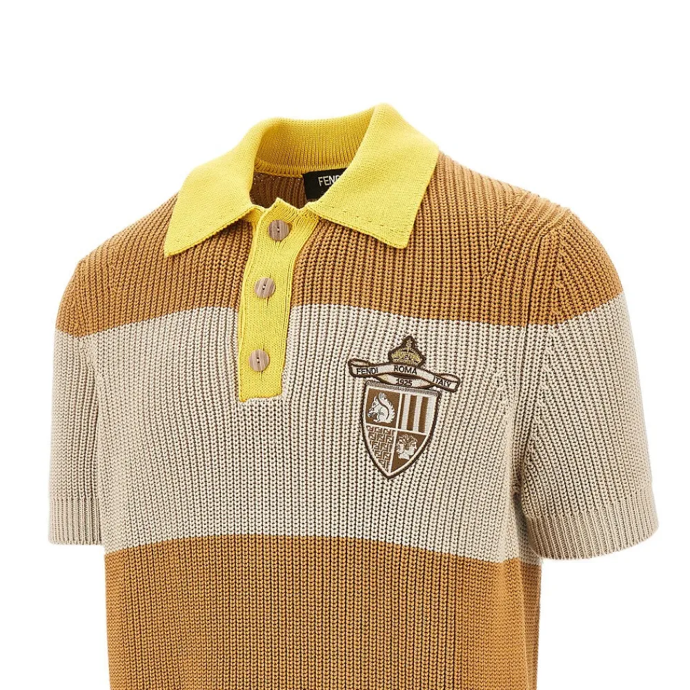 knitted_polo_shirt_with_f_1.webp Best Knitted polo shirt with Club crest Knitwear