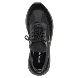 Outlet Knitted sneakers with suede details Sneakers