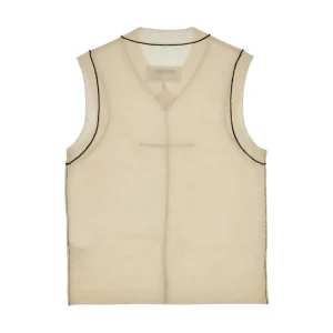 Outlet Knitted vest with inside-out stitchings Knitwear