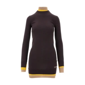 Fashion Layering effect knitted mini dress Knitwear