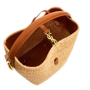 Outlet LE 37' woven raffia bucket bag Shoulder Bags