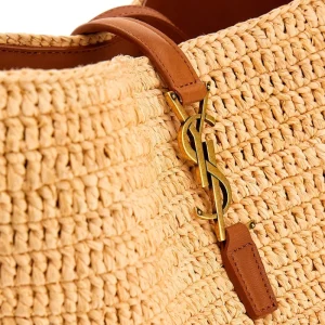 Outlet LE 37' woven raffia bucket bag Shoulder Bags