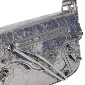 Hot Le Cagole' S metallized Arena leather bag Shoulder Bags