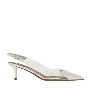 Clearance Le Coeur' PVC and leather slingback Heeled Shoes