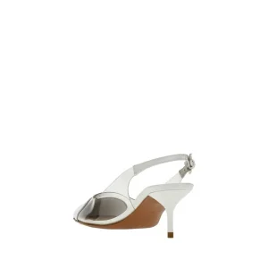 Clearance Le Coeur' PVC and leather slingback Heeled Shoes