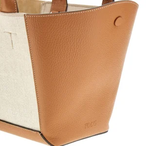 Sale Leather and canvas small shopping bag Shoulder Bags