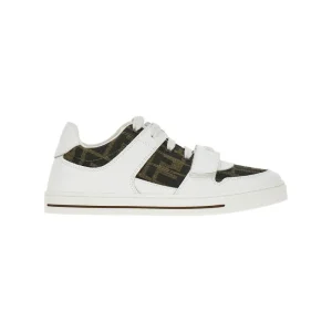 Outlet Leather and FF jacquard fabric sneakers Kids/BOY Footwear | Footwear