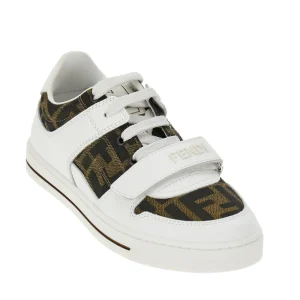 Outlet Leather and FF jacquard fabric sneakers Kids/BOY Footwear | Footwear