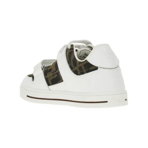 Outlet Leather and FF jacquard fabric sneakers Kids/BOY Footwear | Footwear