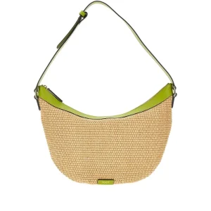Discount Leather and raffia 'Maxi Lula' bag Shoulder Bags