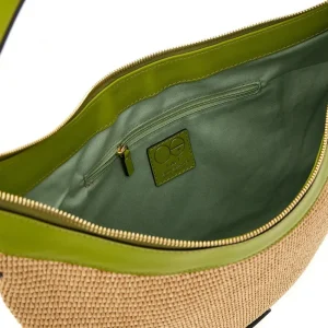 Discount Leather and raffia 'Maxi Lula' bag Shoulder Bags