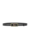 New Leather belt with Crystal Double G buckle Belts