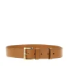 Discount Leather belt with triangle logo Belts