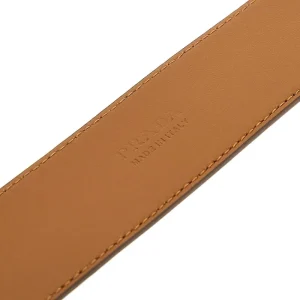 Discount Leather belt with triangle logo Belts