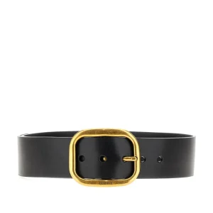 Hot Leather belt with vintage buckle Belts