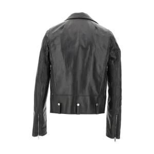 Outlet Leather biker jacket Outerwear