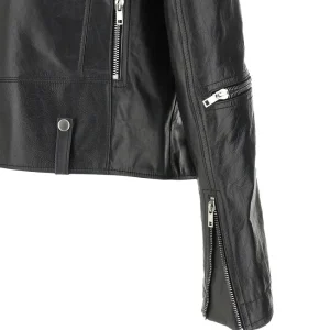 Outlet Leather biker jacket Outerwear