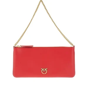 Fashion Leather flat pouch with chain Shoulder Bags