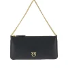 Fashion Leather flat pouch with chain Shoulder Bags