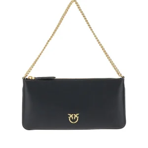 Fashion Leather flat pouch with chain Shoulder Bags