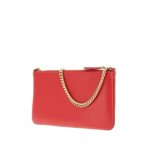 Fashion Leather flat pouch with chain Shoulder Bags