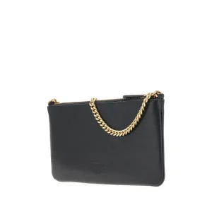 Fashion Leather flat pouch with chain Shoulder Bags