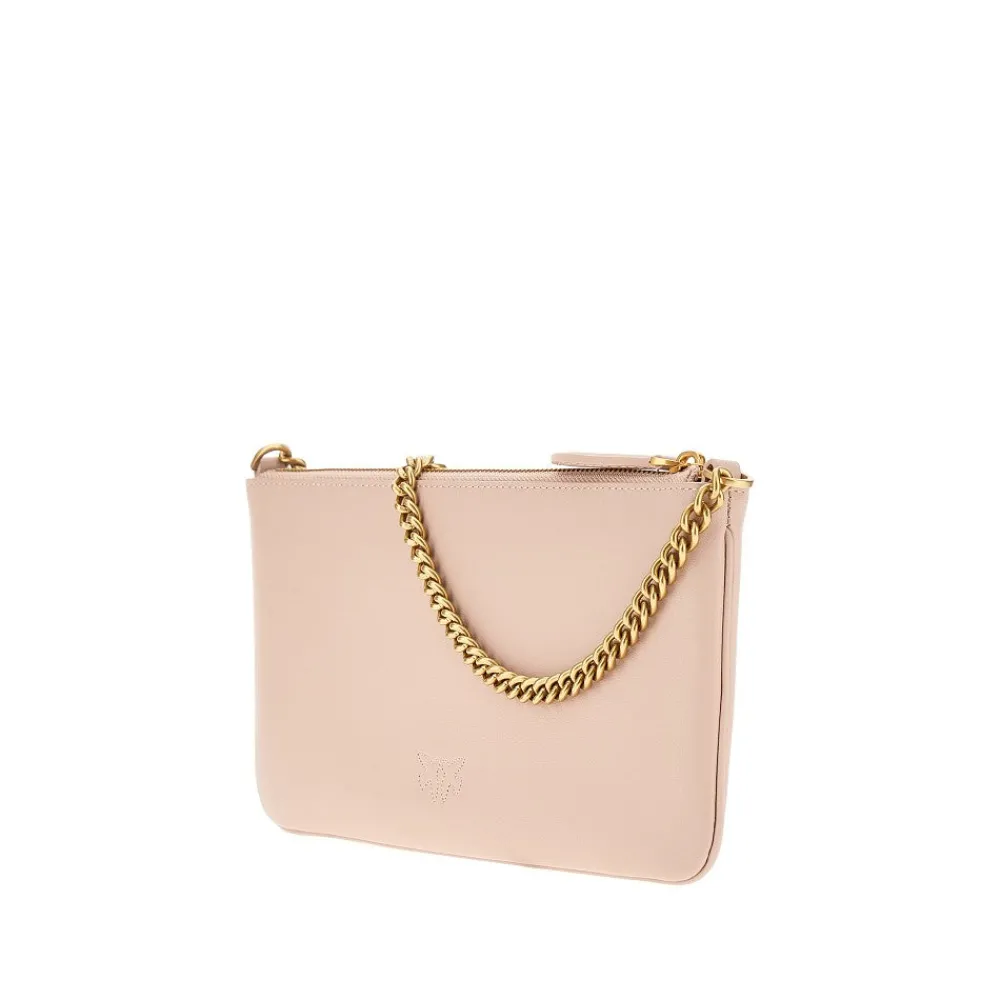 leather_flat_pouch_with_c_1.webp Best Leather flat pouch with chain Shoulder Bags