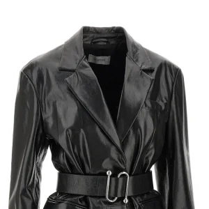 Discount Leather jacket with belt Jackets