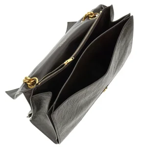 Outlet Leather large 'Crush' bag with chain Shoulder Bags