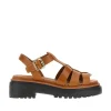 Discount Leather sandals with lug sole Sandals