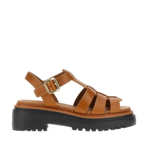 Discount Leather sandals with lug sole Sandals
