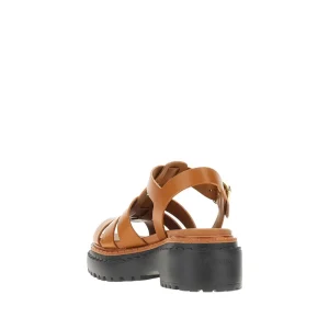 Discount Leather sandals with lug sole Sandals