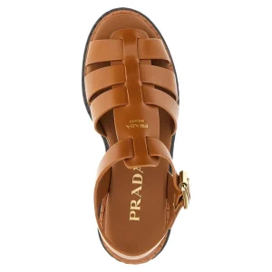 Discount Leather sandals with lug sole Sandals